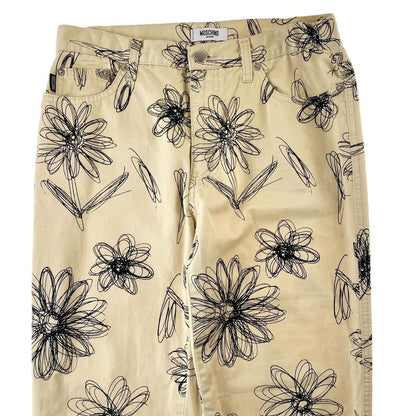 Vintage Moschino flower trousers W28