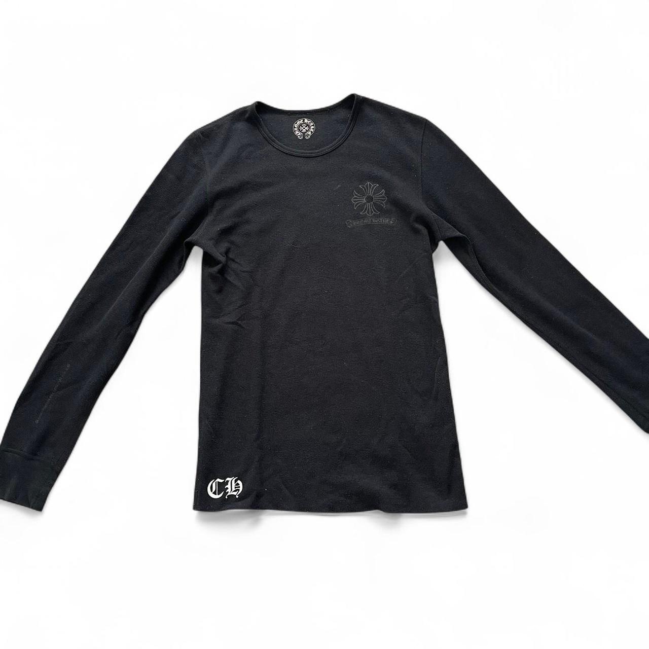 Chrome Hearts Waffle Cross Logo Long Sleeve T | Medium, Black