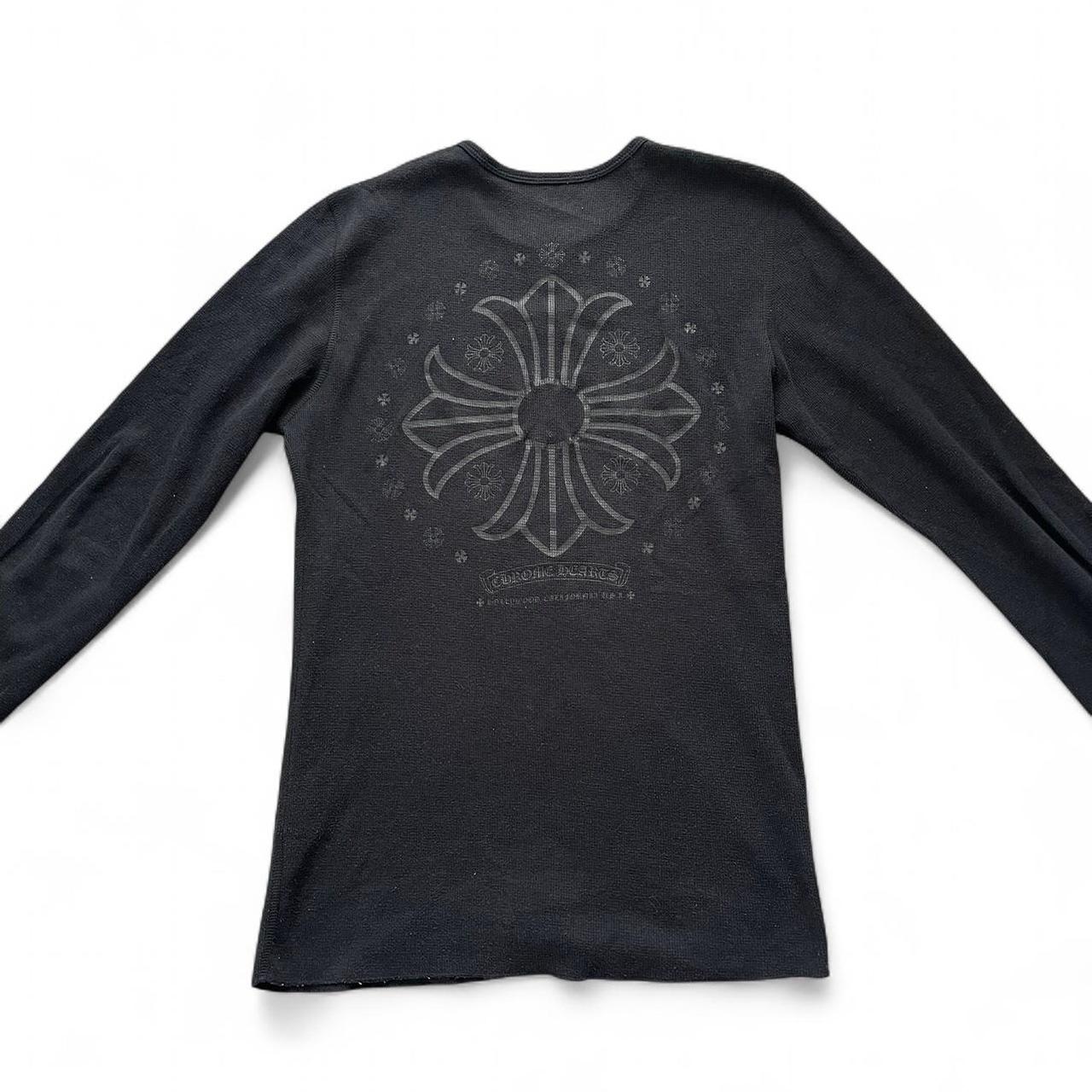 Chrome Hearts Waffle Cross Logo Long Sleeve T | Medium, Black