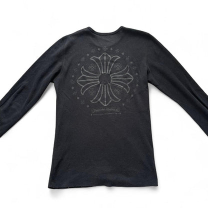 Chrome Hearts Waffle Cross Logo Long Sleeve T | Medium, Black
