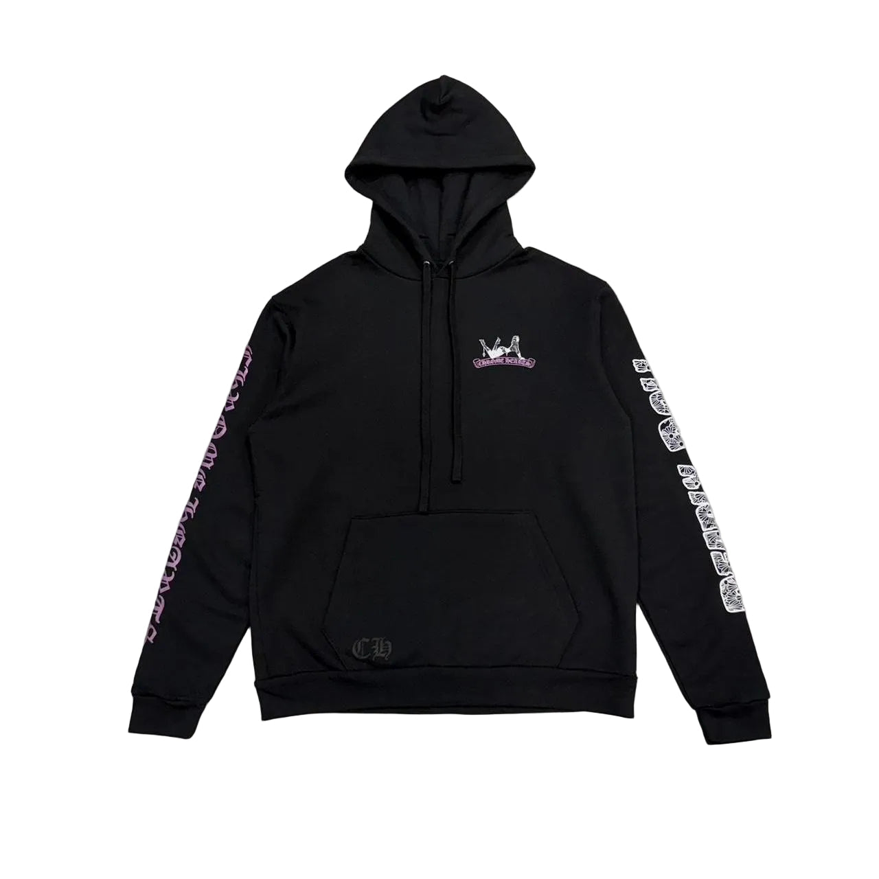 Chrome Hearts Deadly Doll Exclusive Glitter Pin Up Plus Logo Hoodie | X-Small, Black
