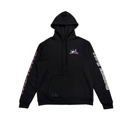 Chrome Hearts Deadly Doll Exclusive Glitter Pin Up Plus Logo Hoodie | X-Small, Black