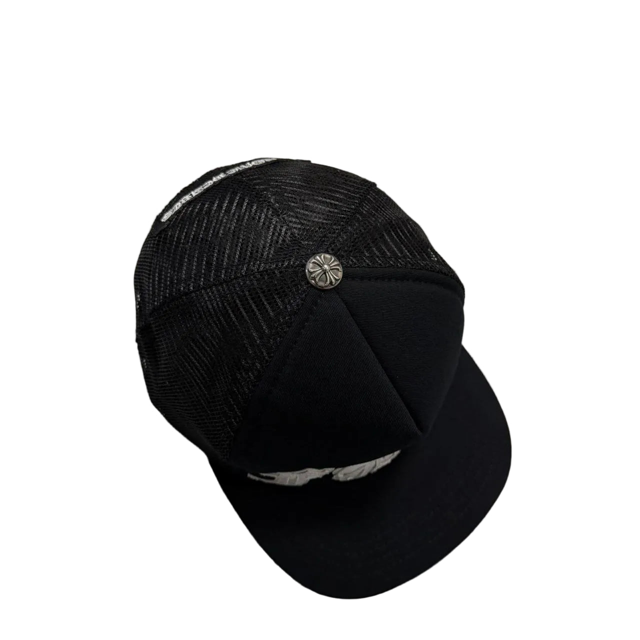 Chrome Hearts White Leather FUCK Patch Trucker Cap Black | O/S, Black