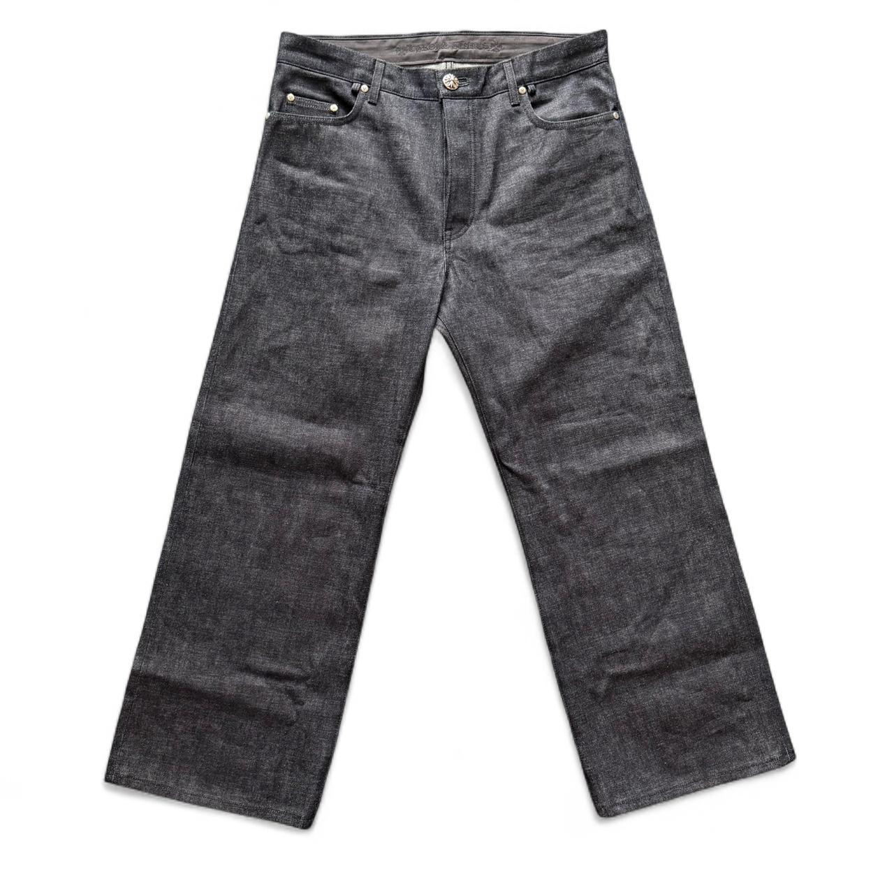 Chrome Hearts “KS” Baggy Selvedge Jeans | W34, Black