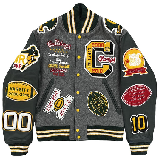 Bulldogs Full Deco Varsity Jacket - S/M