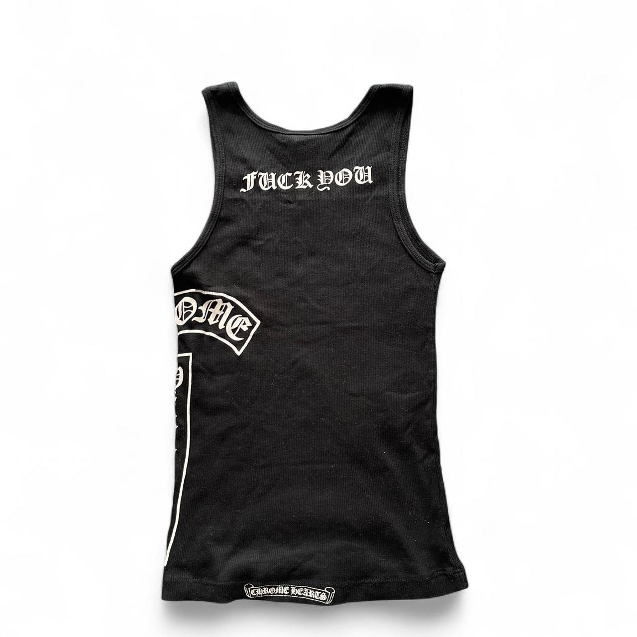 Chrome Hearts T Scroll Cross Logo Vest Black | Medium, Black