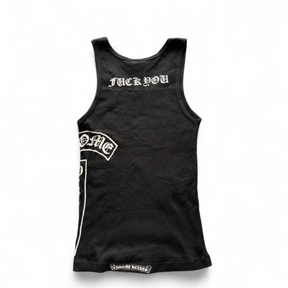 Chrome Hearts T Scroll Cross Logo Vest Black | Medium, Black