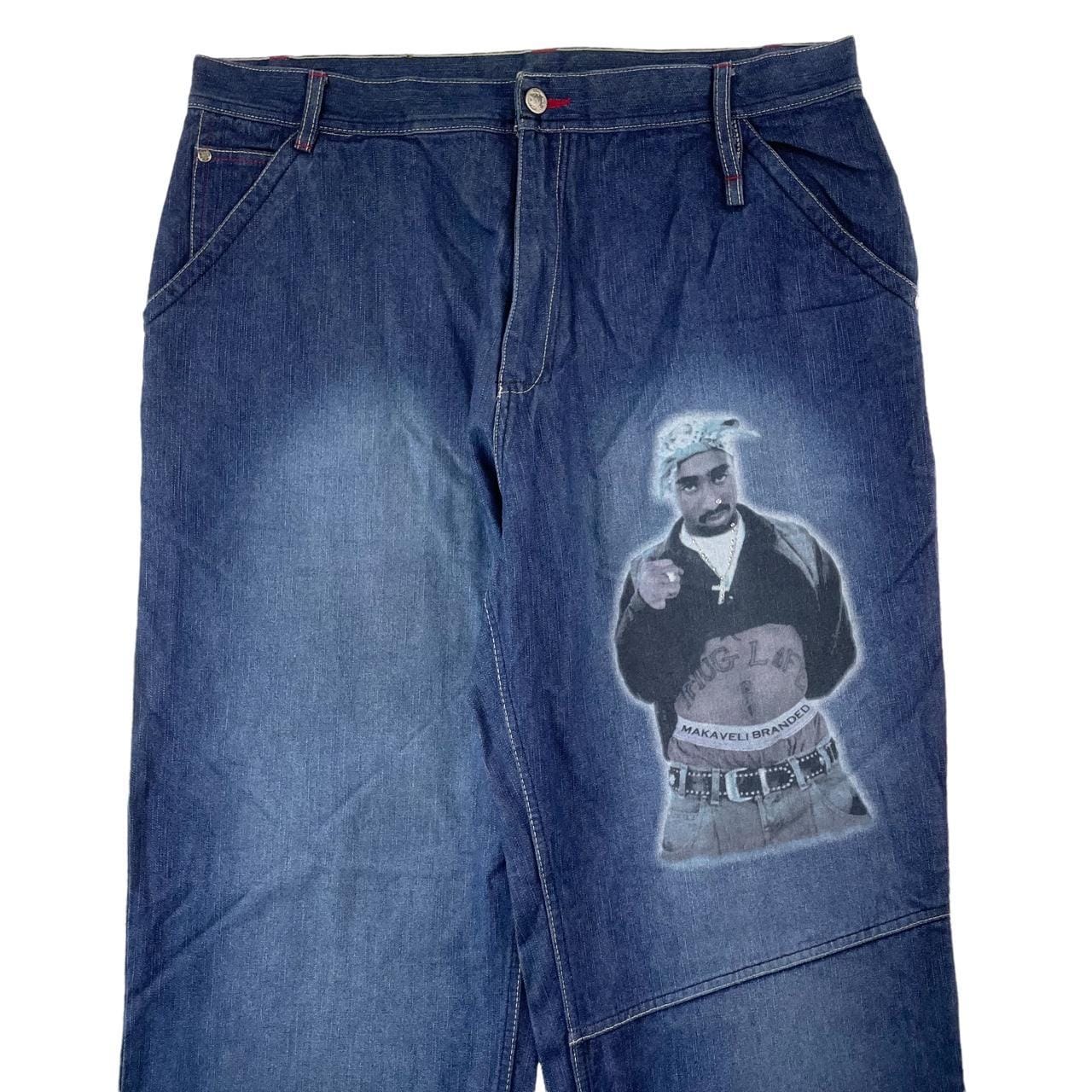 Vintage Tupac rapper denim jeans trousers W38