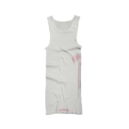 Chrome Hearts T Bar Logo Vest Tank Top White Pink | Small, Multicoloured