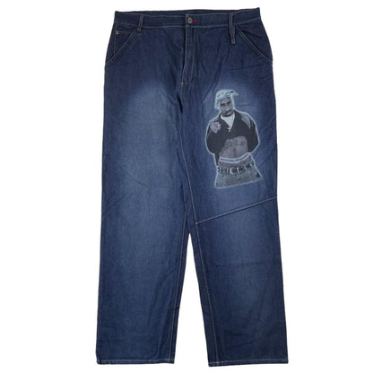 Vintage Tupac rapper denim jeans trousers W38