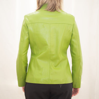 Apple Green Leather Jacket