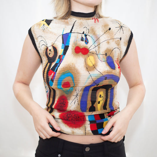 Kandinsky Art Pleated Tank