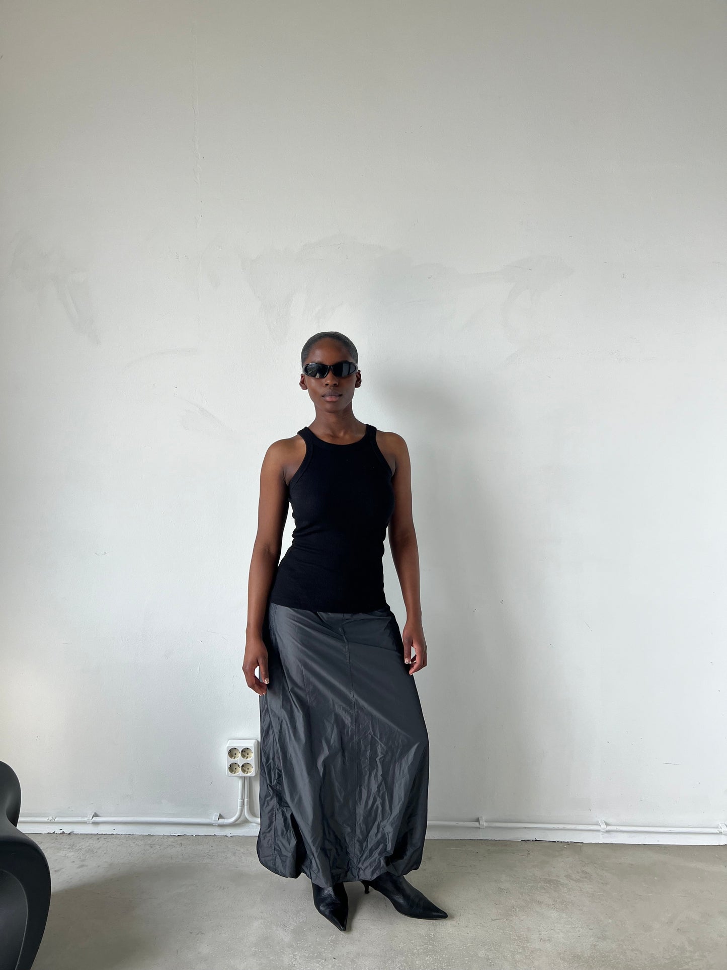 NYLON BALLOON SKIRT | Default Title, Grey