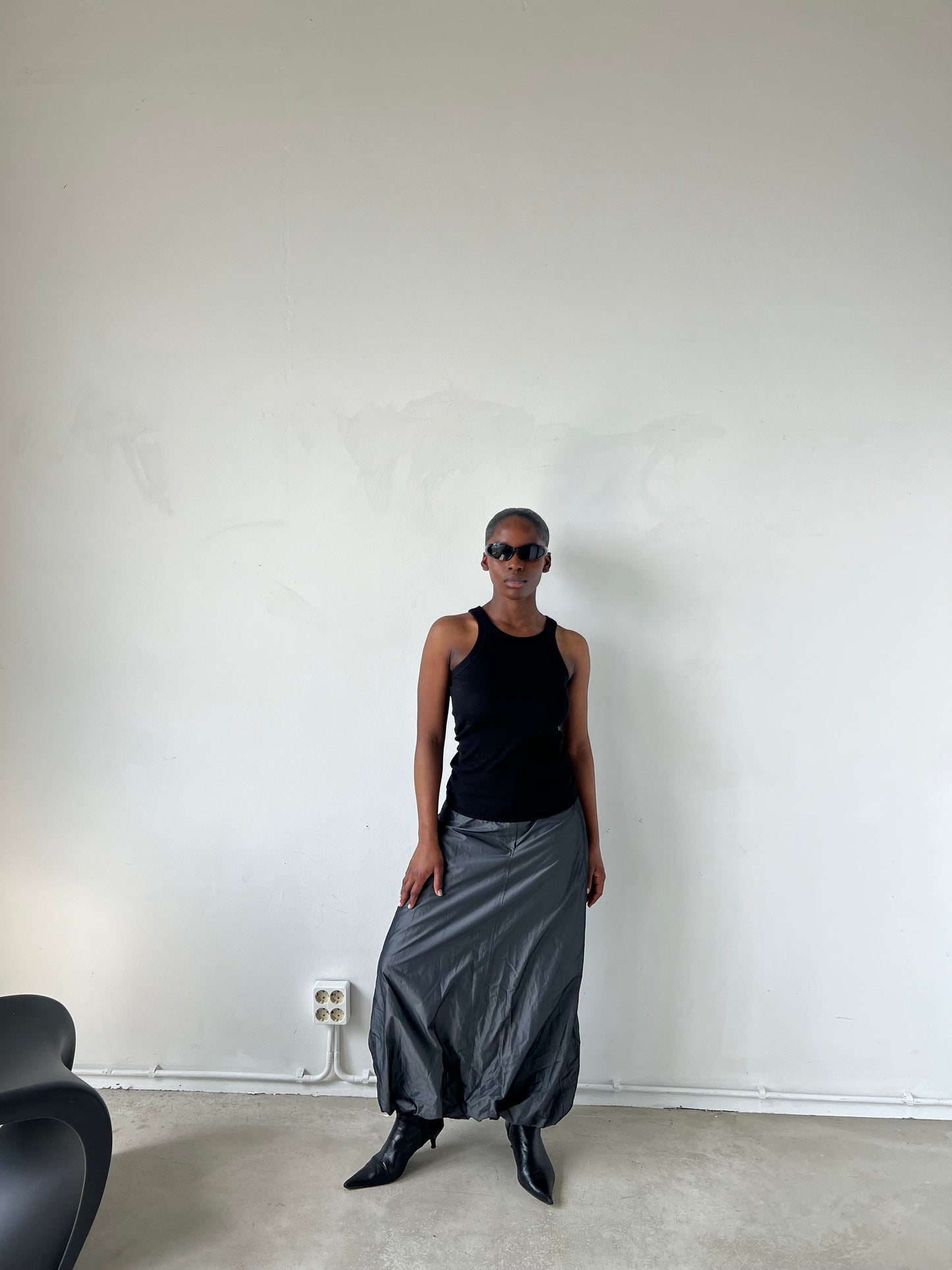 NYLON BALLOON SKIRT | Default Title, Grey