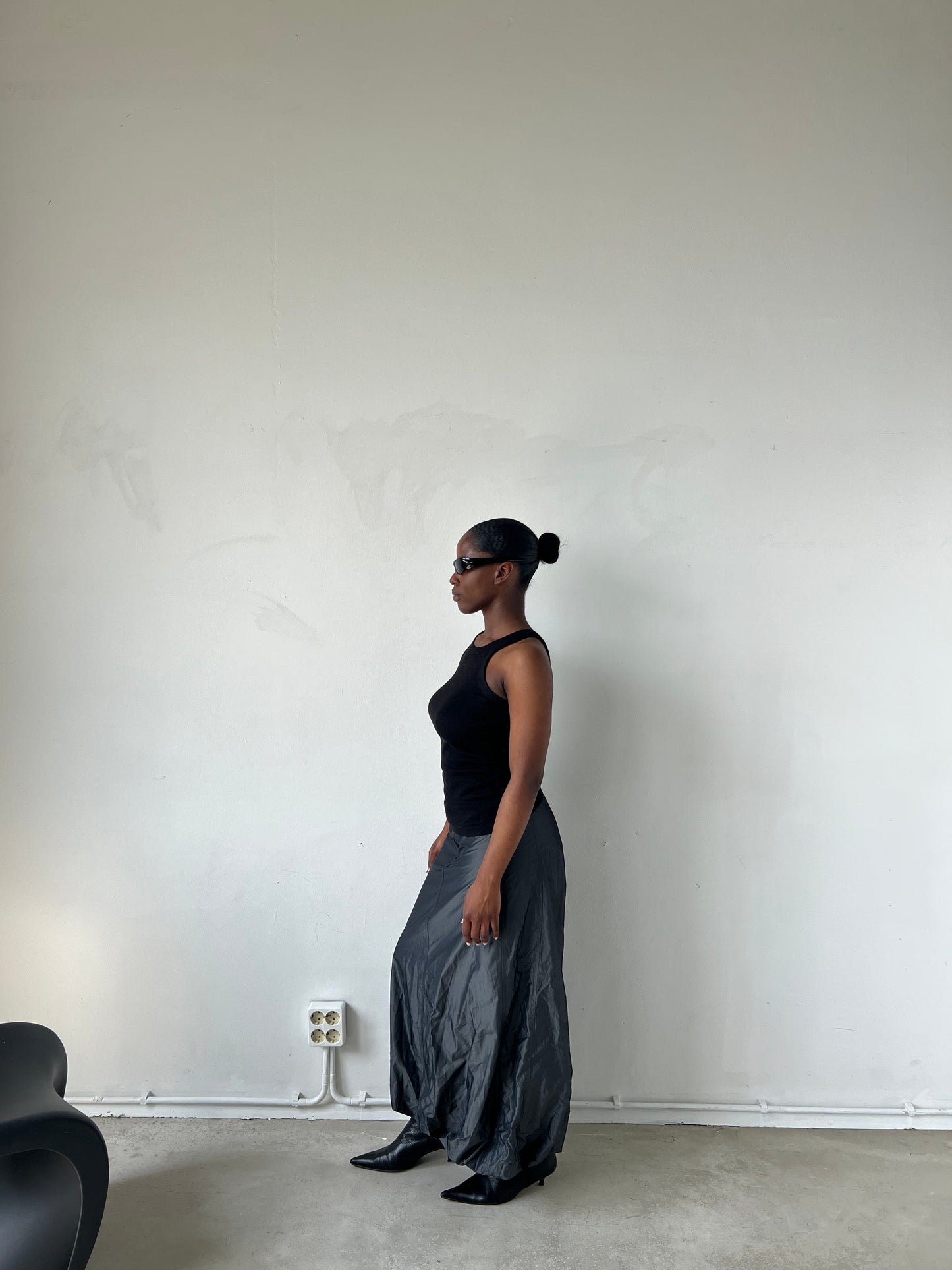 NYLON BALLOON SKIRT | Default Title, Grey