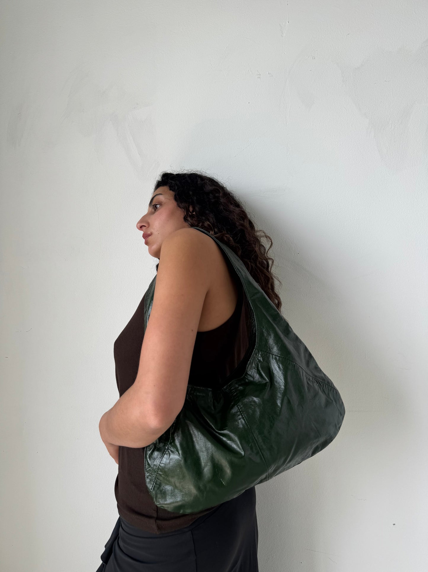 GREEN LEATHER BAG | Default Title, Green