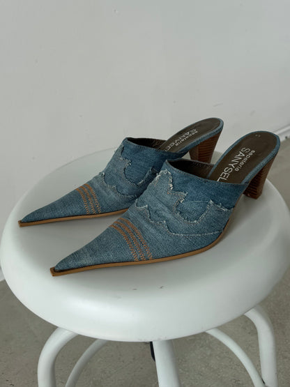 DENIM MULES | DEFAULT TITLE, Blue