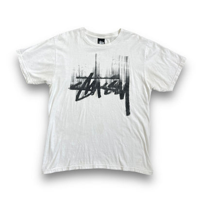Stussy Smudge Logo T-Shirt (M) | Default Title, Black