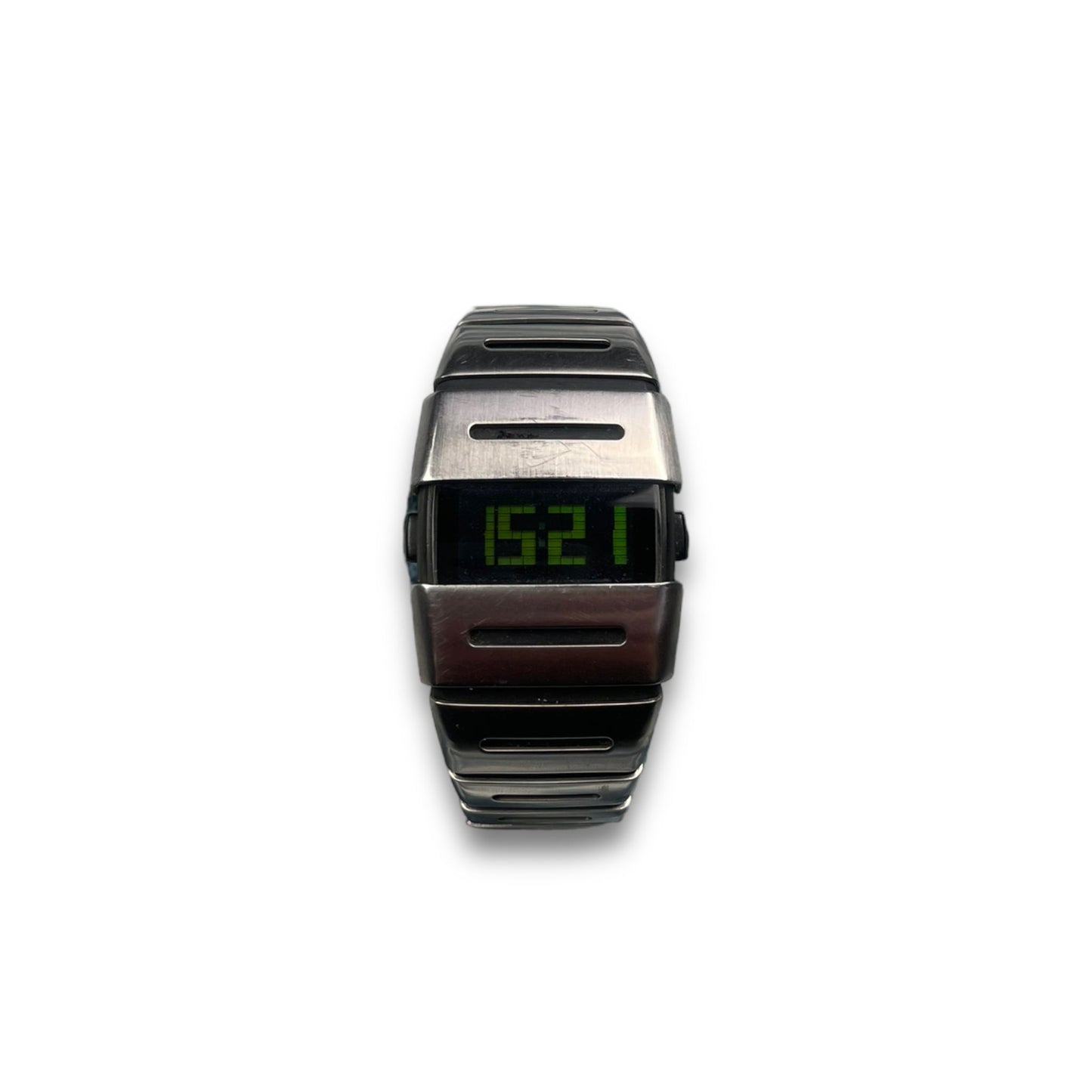Early 2000's Nike D-Line Stainless-Steel Digital Watch | O/S, Tan