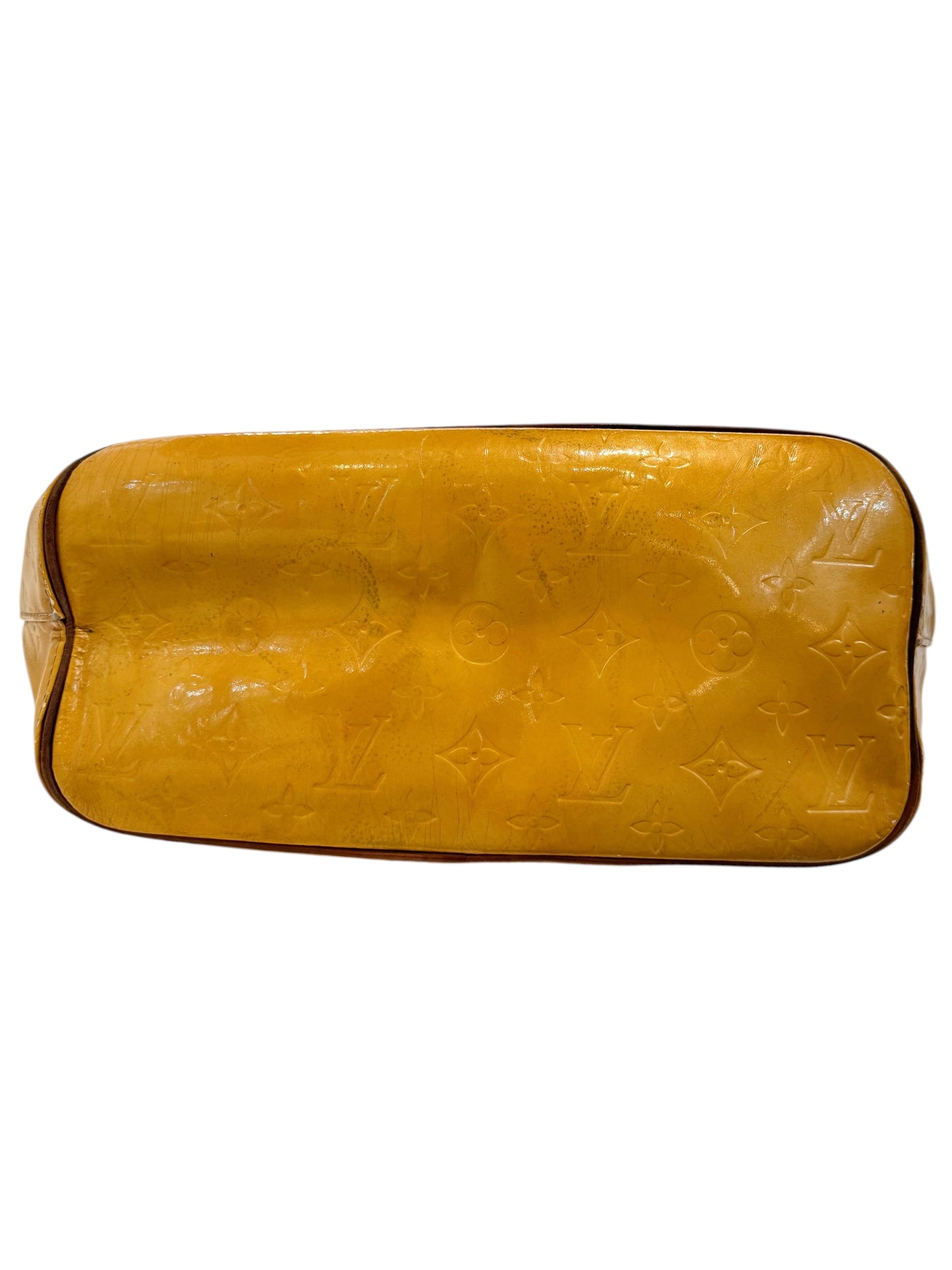 Y2000 Louis Vuitton Houston Yellow Vernis Monogram Shoulder Bag (TH0060)