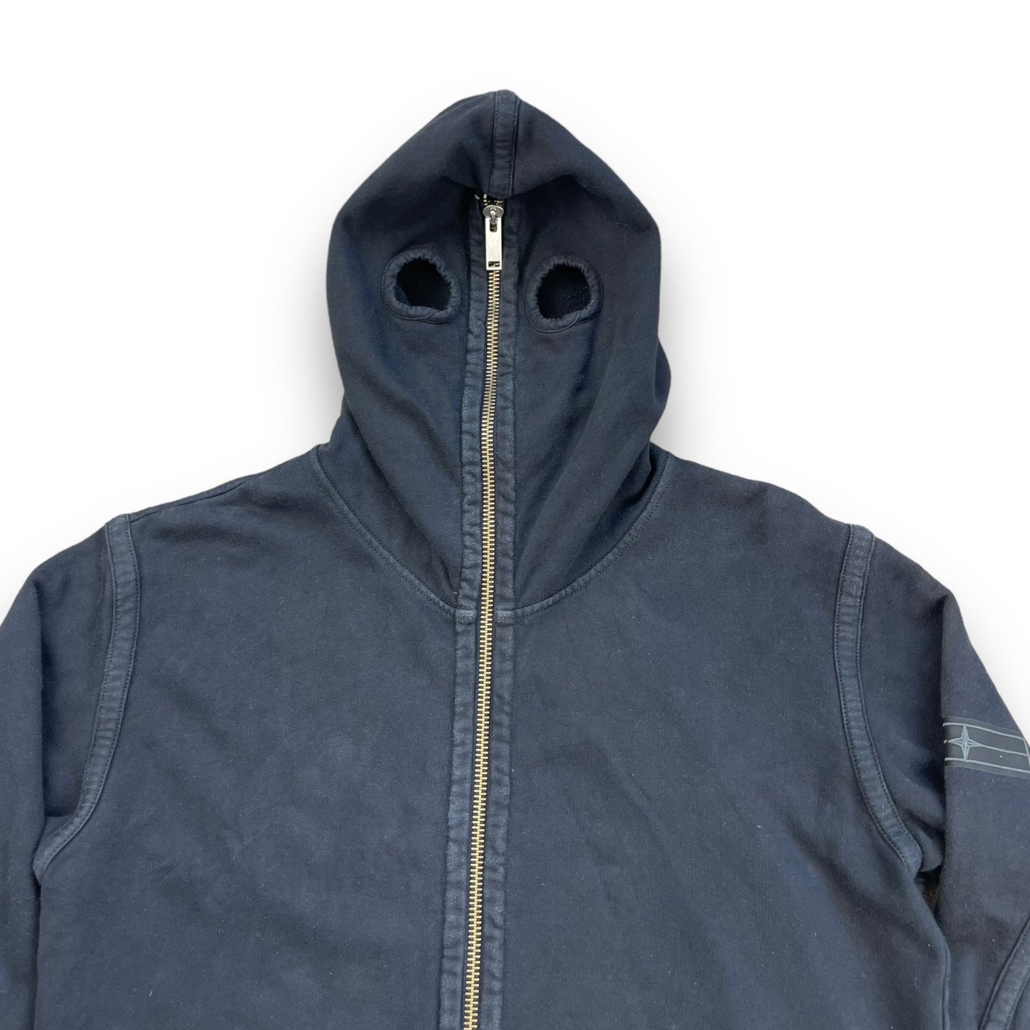 FW 2009 Stone Island Denims Full Zip Face Mask Hoodie (L) | Default Title, Blue