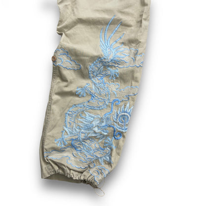 Maharishi Embroidered Dragon Snopants Cream/Sky Blue (M/L) | Default Title, Multicoloured
