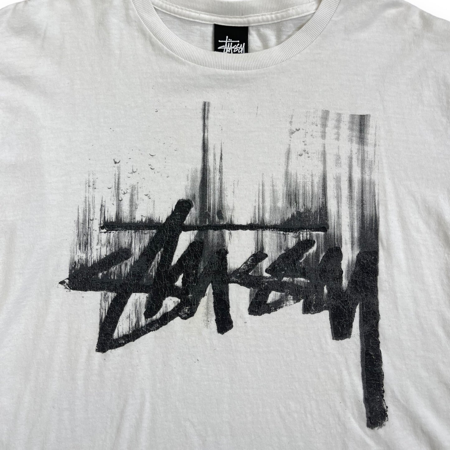 Stussy Smudge Logo T-Shirt (M) | Default Title, Black