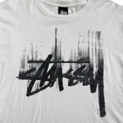 Stussy Smudge Logo T-Shirt (M) | Default Title, Black