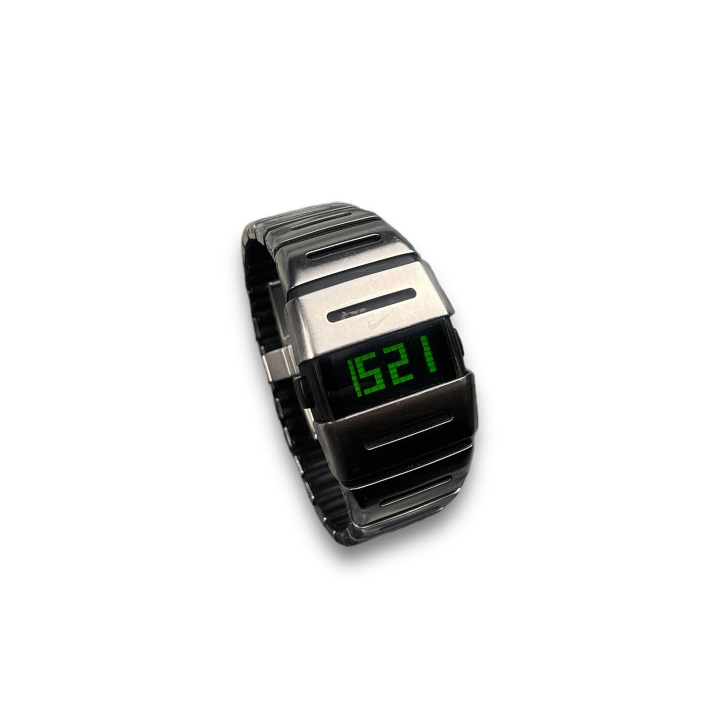 Early 2000's Nike D-Line Stainless-Steel Digital Watch | O/S, Tan