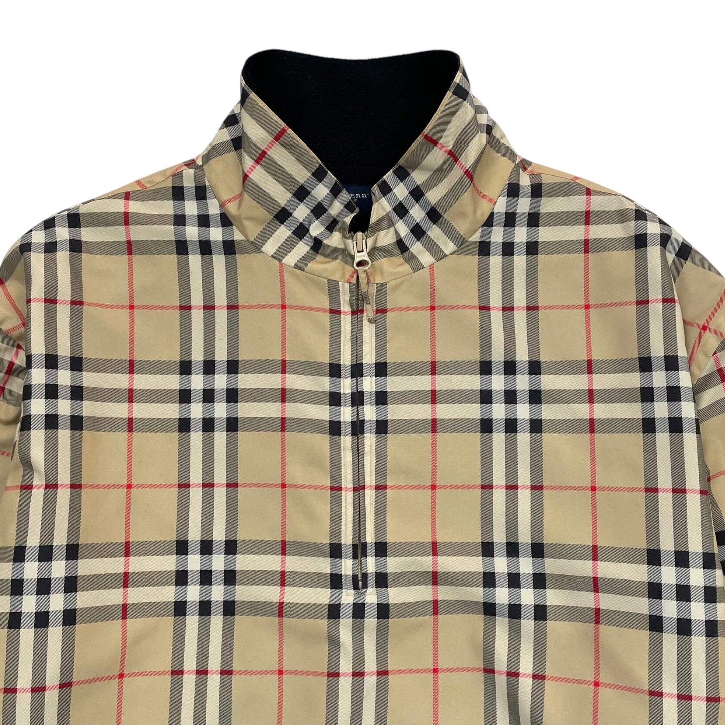 Vintage Burberry Golf 1/4 Zip Jacket, Size XL | O/S, Red