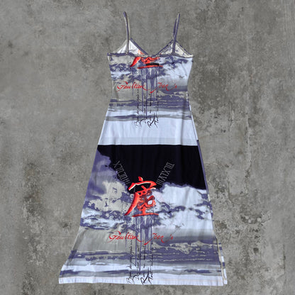 AW97 JEAN PAUL GAULTIER GRAPHIC PRINT DRESS - M