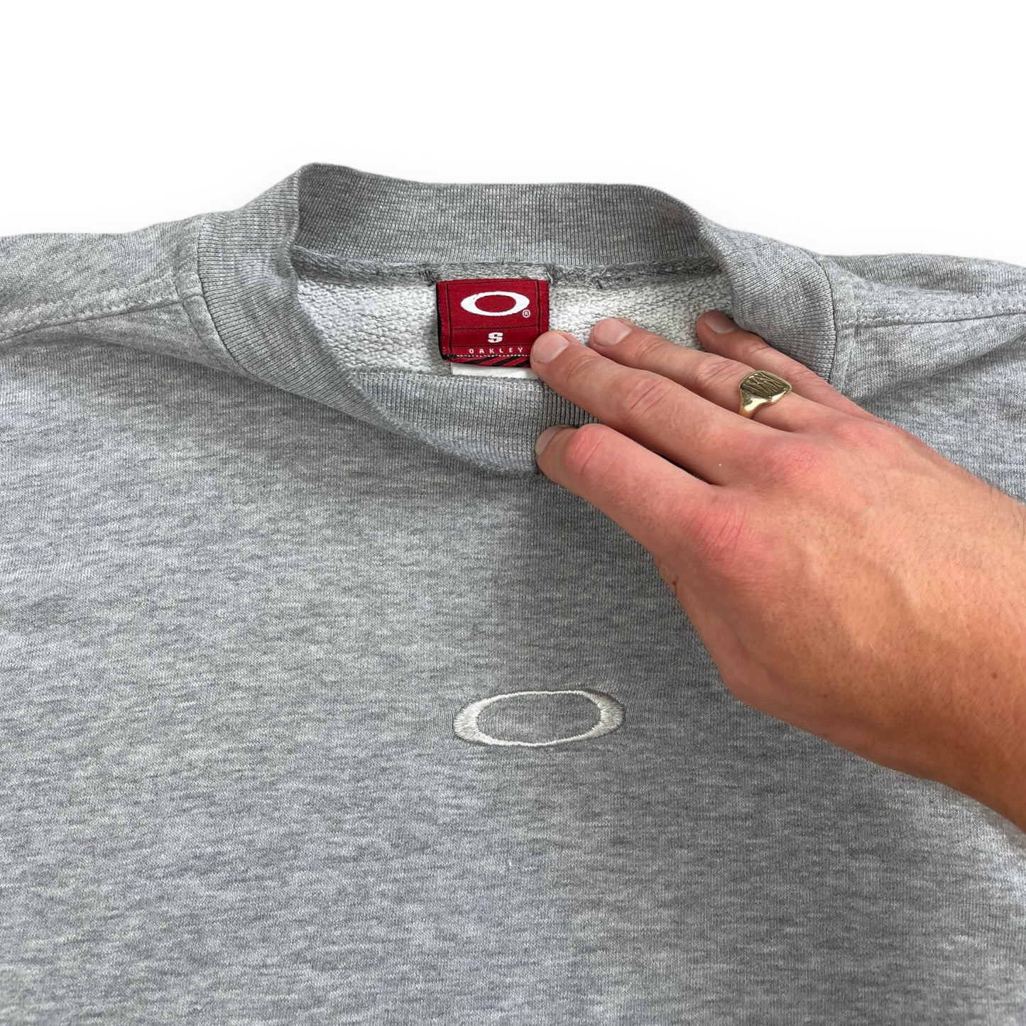 Oakley Centre Logo Sweatshirt (M/L) | Default Title, Grey
