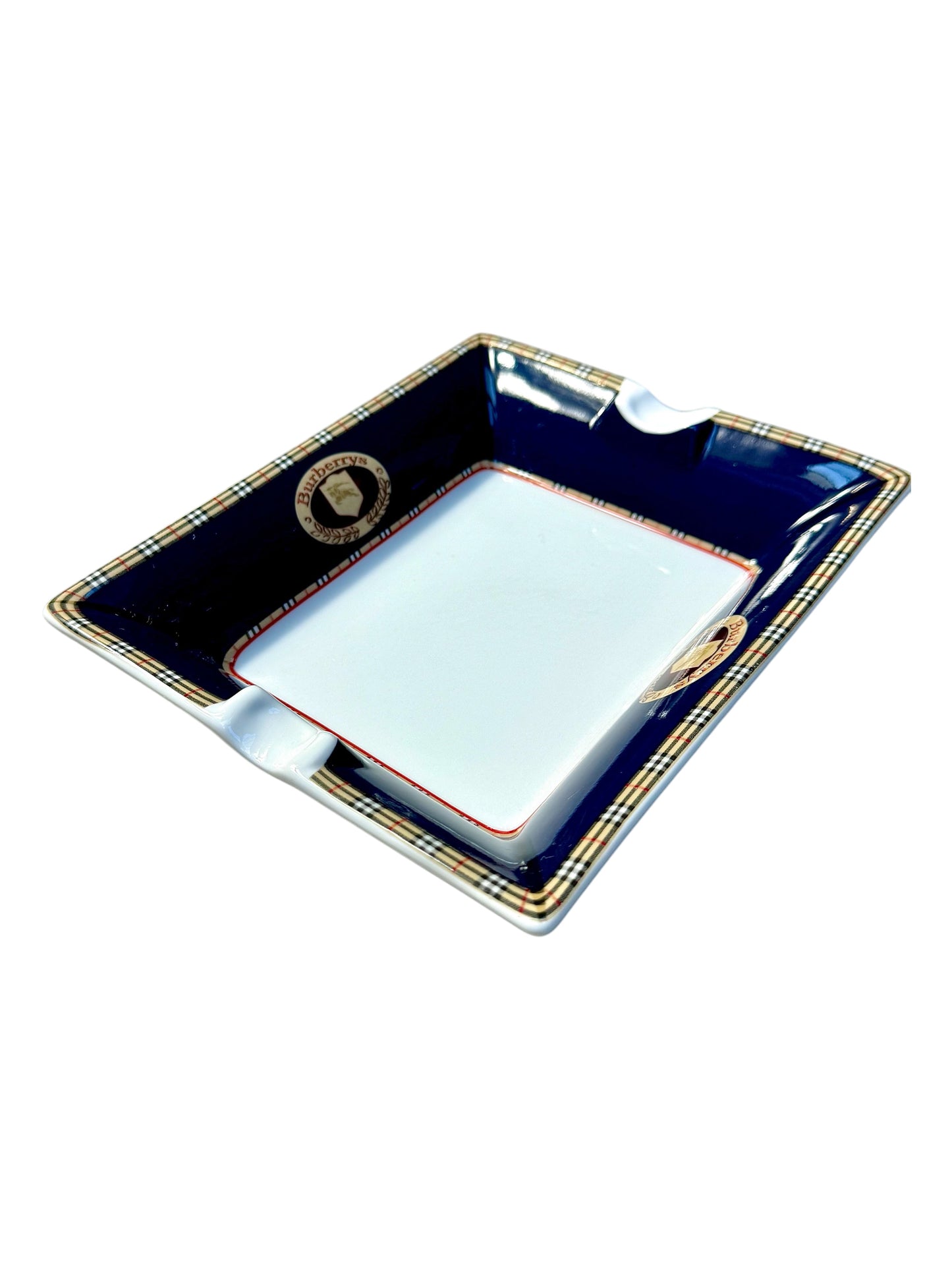 Burberry Logo Nova Check Print Fine Bone China Ashtray