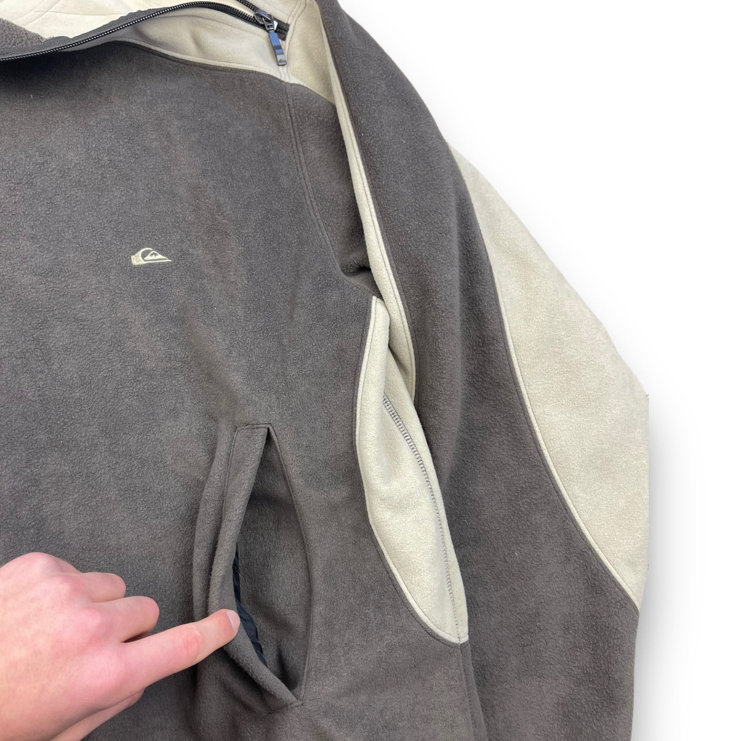 Quiksilver Shoulder Zip Fleece Hoodie Brown (XL) | Default Title, Multicoloured