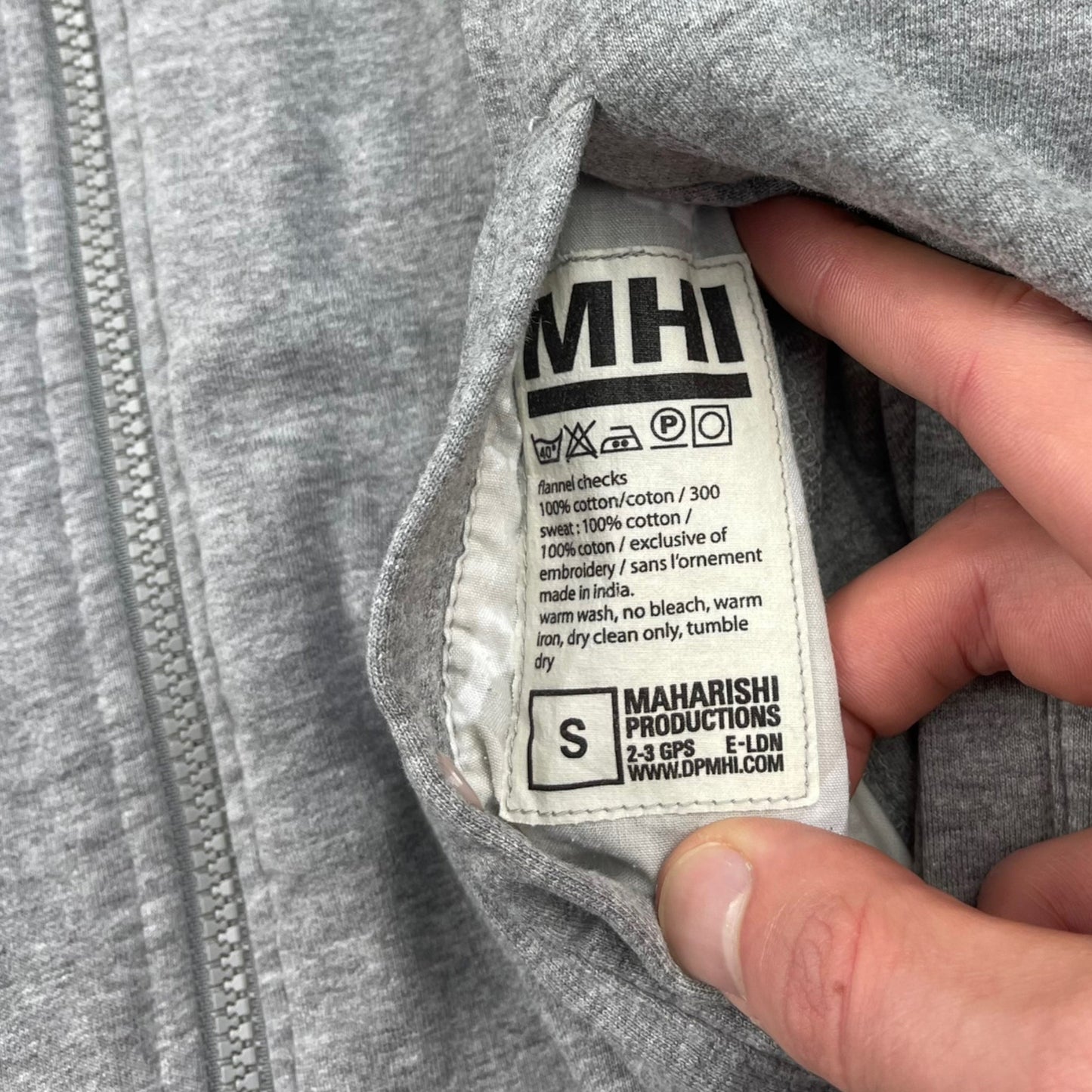 Maharishi Checkered Reversible Hoodie (S) | Default Title, Grey