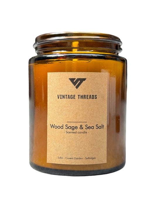 Vintage Threads : Wood Sage & Sea Salt Soy Wax Candle