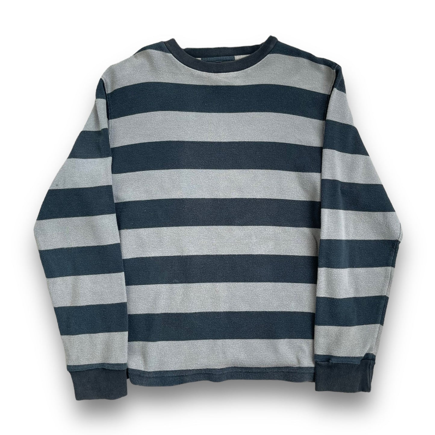 Stussy Waffle Knit Striped Jumper (M) | Default Title, Black