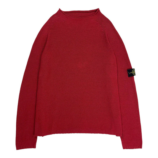 Vintage Stone Island Knit, Size Large | O/S, Red