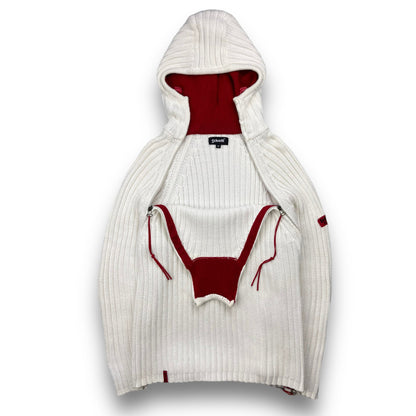 2000's Schott NYC Dual Zip Knitted Balaclava Hoodie (M) | Default Title, Multicoloured