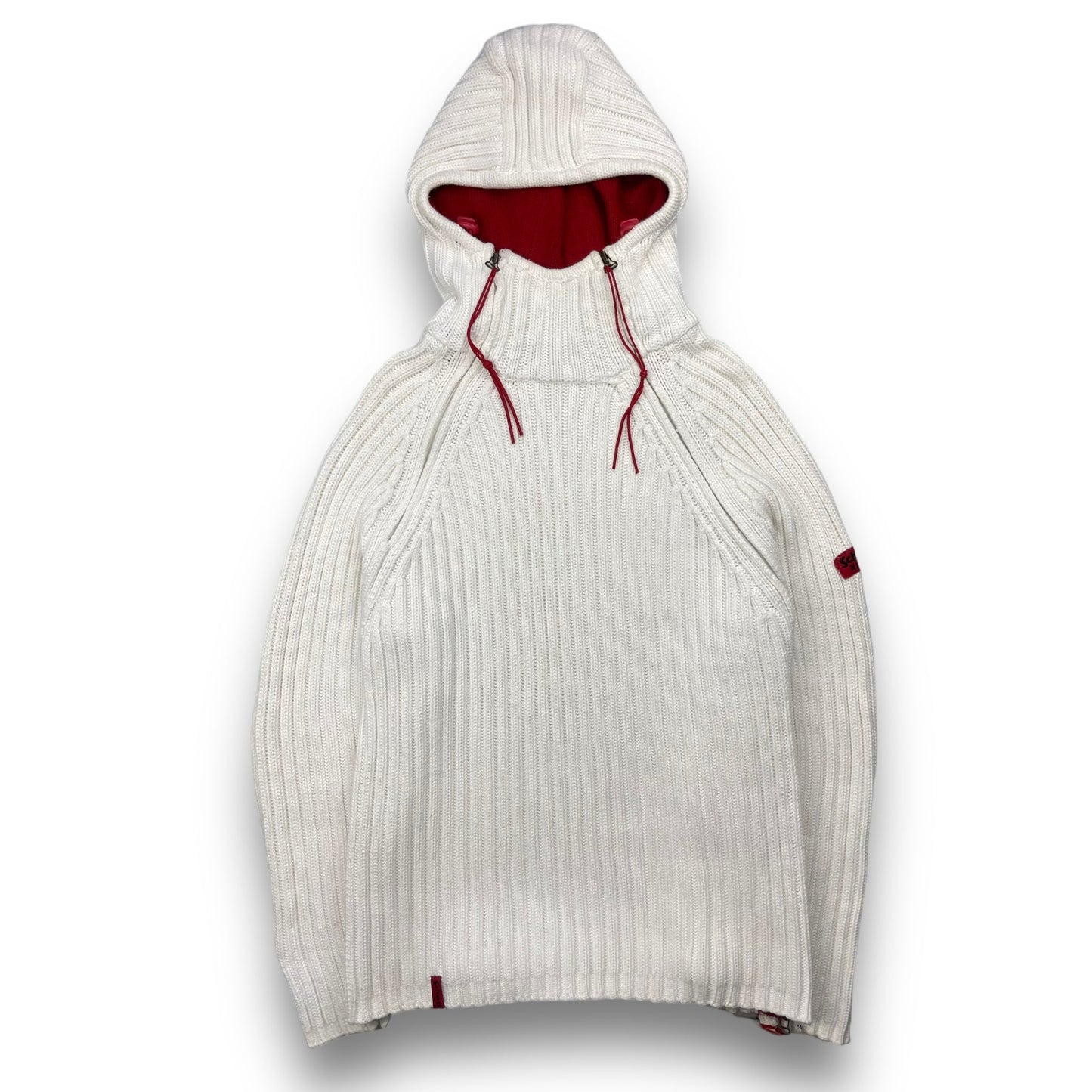 2000's Schott NYC Dual Zip Knitted Balaclava Hoodie (M) | Default Title, Multicoloured