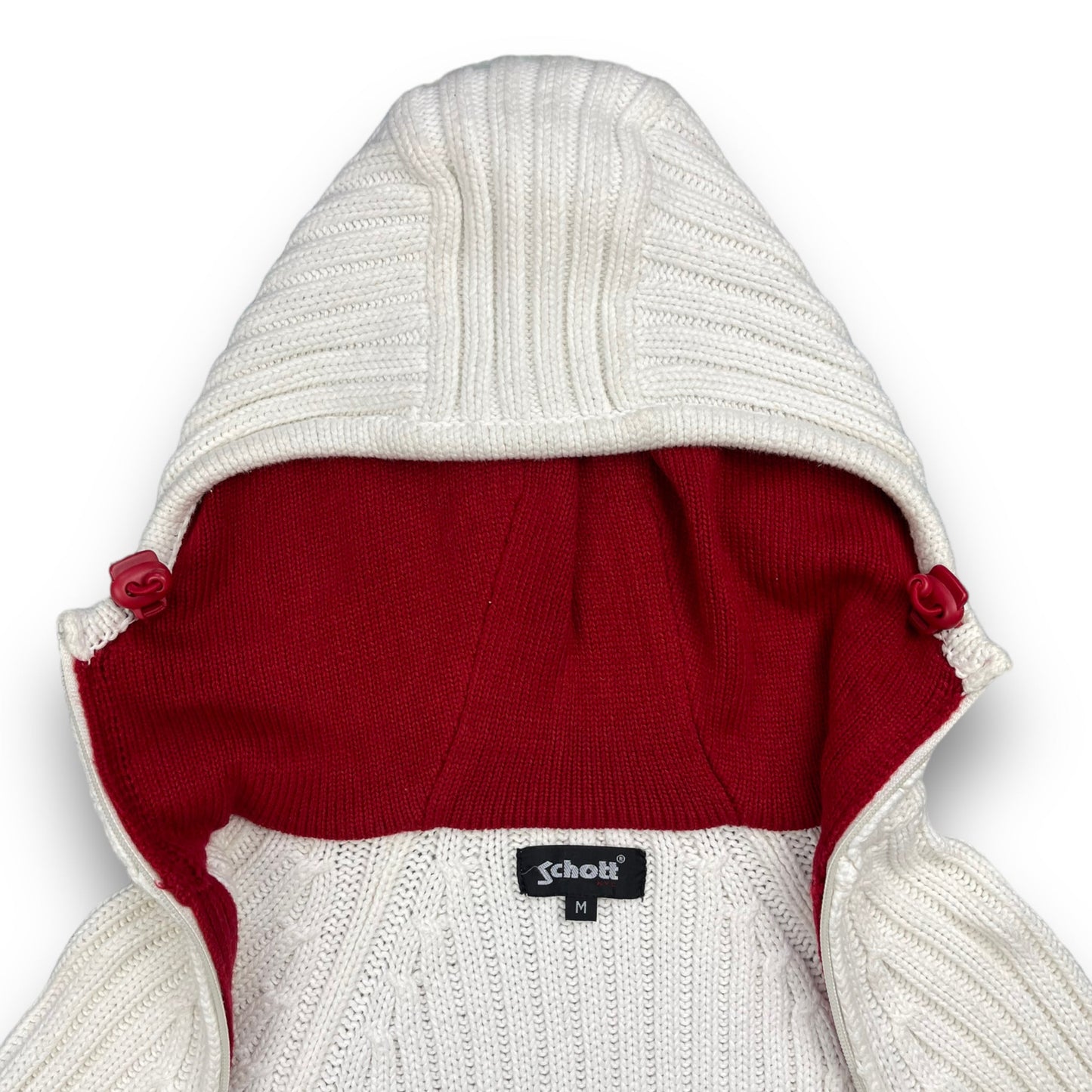 2000's Schott NYC Dual Zip Knitted Balaclava Hoodie (M) | Default Title, Multicoloured