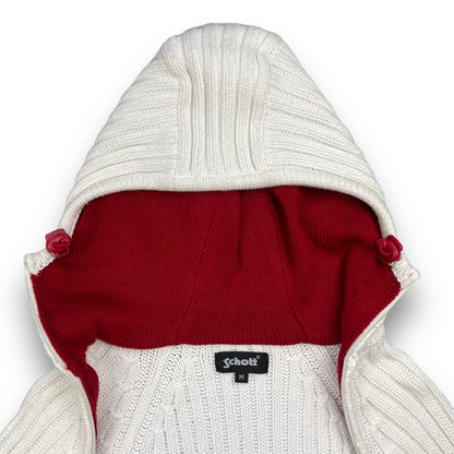 2000's Schott NYC Dual Zip Knitted Balaclava Hoodie (M) | Default Title, Multicoloured