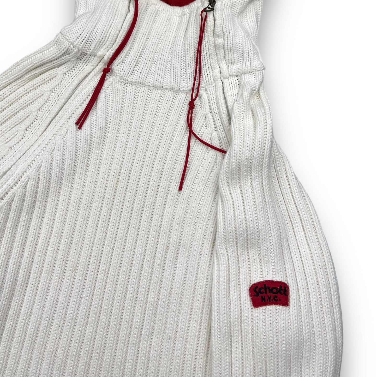 2000's Schott NYC Dual Zip Knitted Balaclava Hoodie (M) | Default Title, Multicoloured