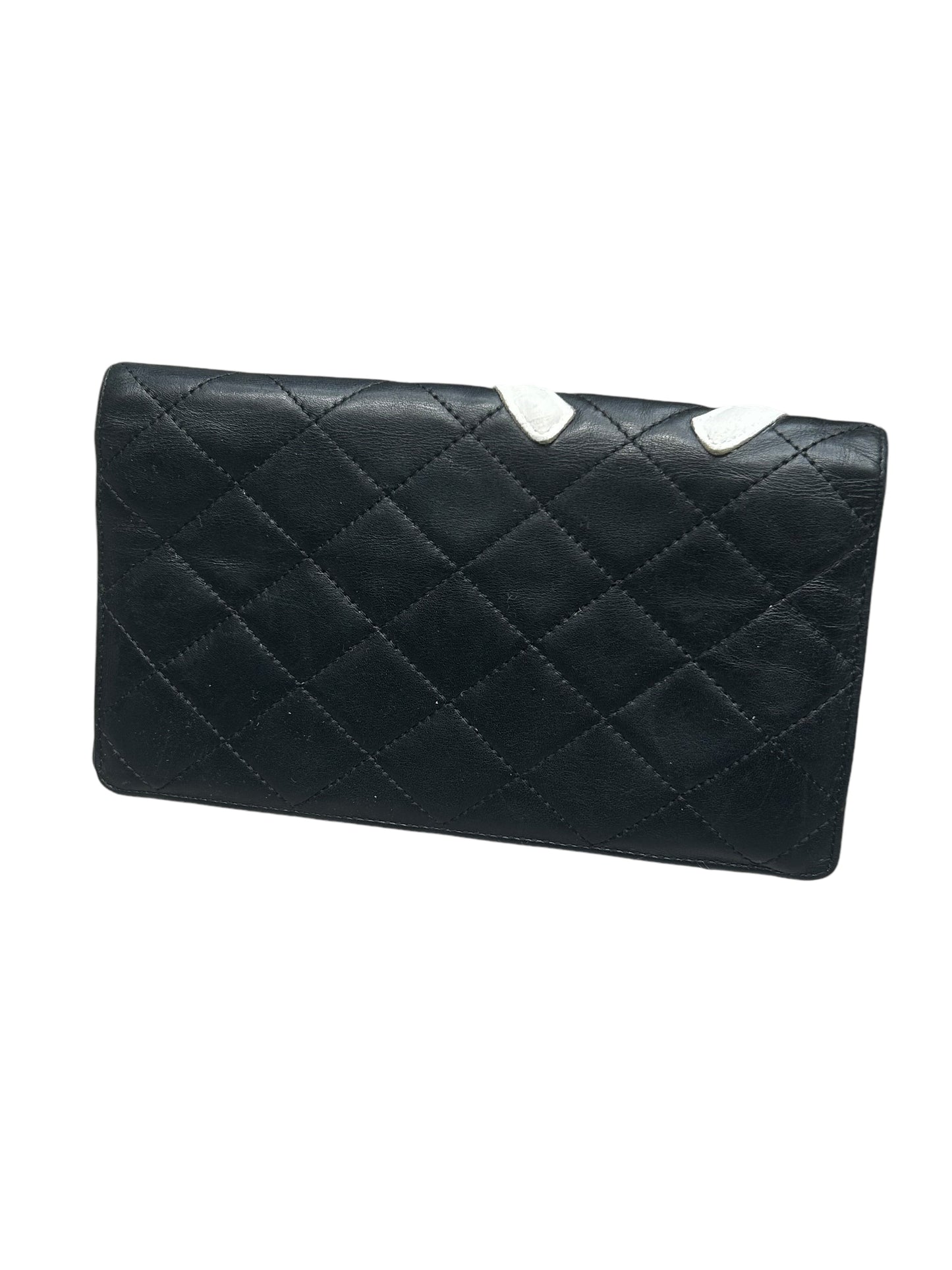 2005-06 Chanel Cambon Quilted Lambskin Interlocking CC Logo Bilfold Wallet