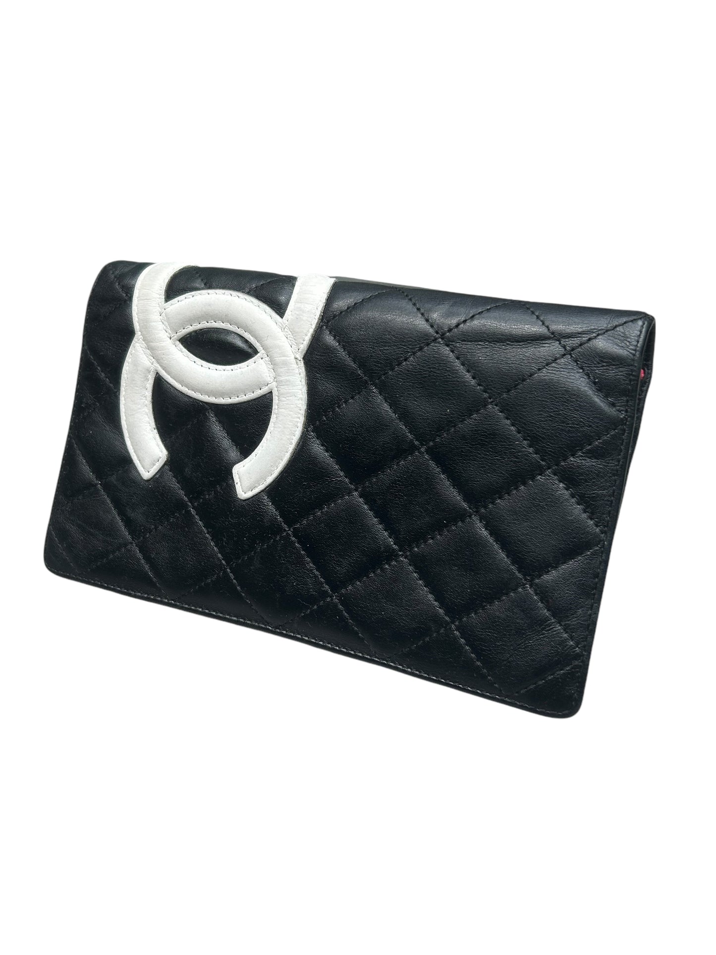 2005-06 Chanel Cambon Quilted Lambskin Interlocking CC Logo Bilfold Wallet