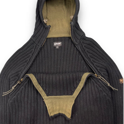 2000's Schott NYC Dual Zip Knitted Balaclava Hoodie | Default Title, Multicoloured