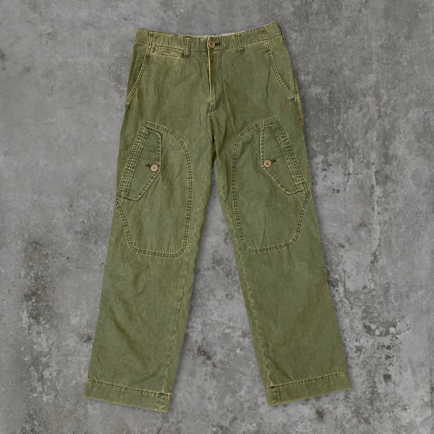 AW04 COMME DES GARCONS HOMME FLIGHT POCKET CARGO PANTS - S