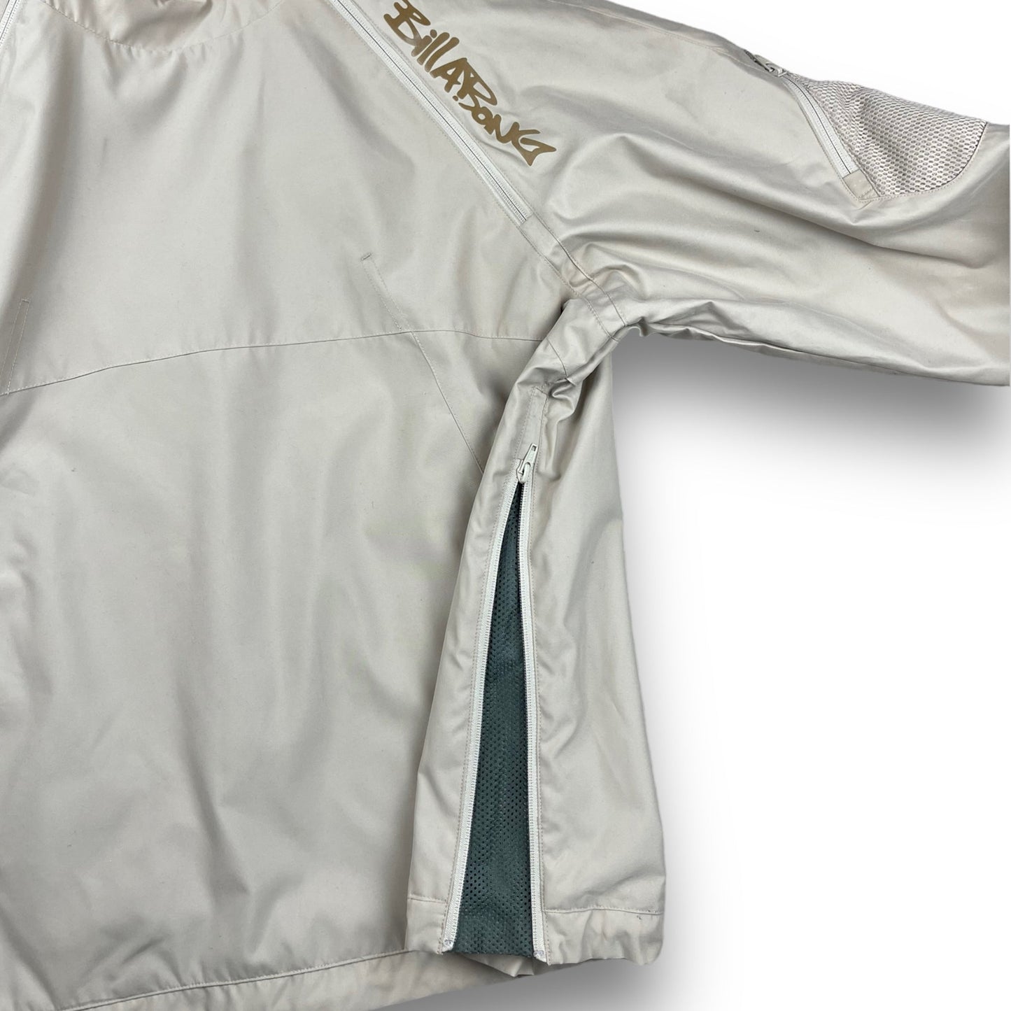 2000's Billabong Asymmetric Dual Zip Jacket (L) | Default Title, Beige