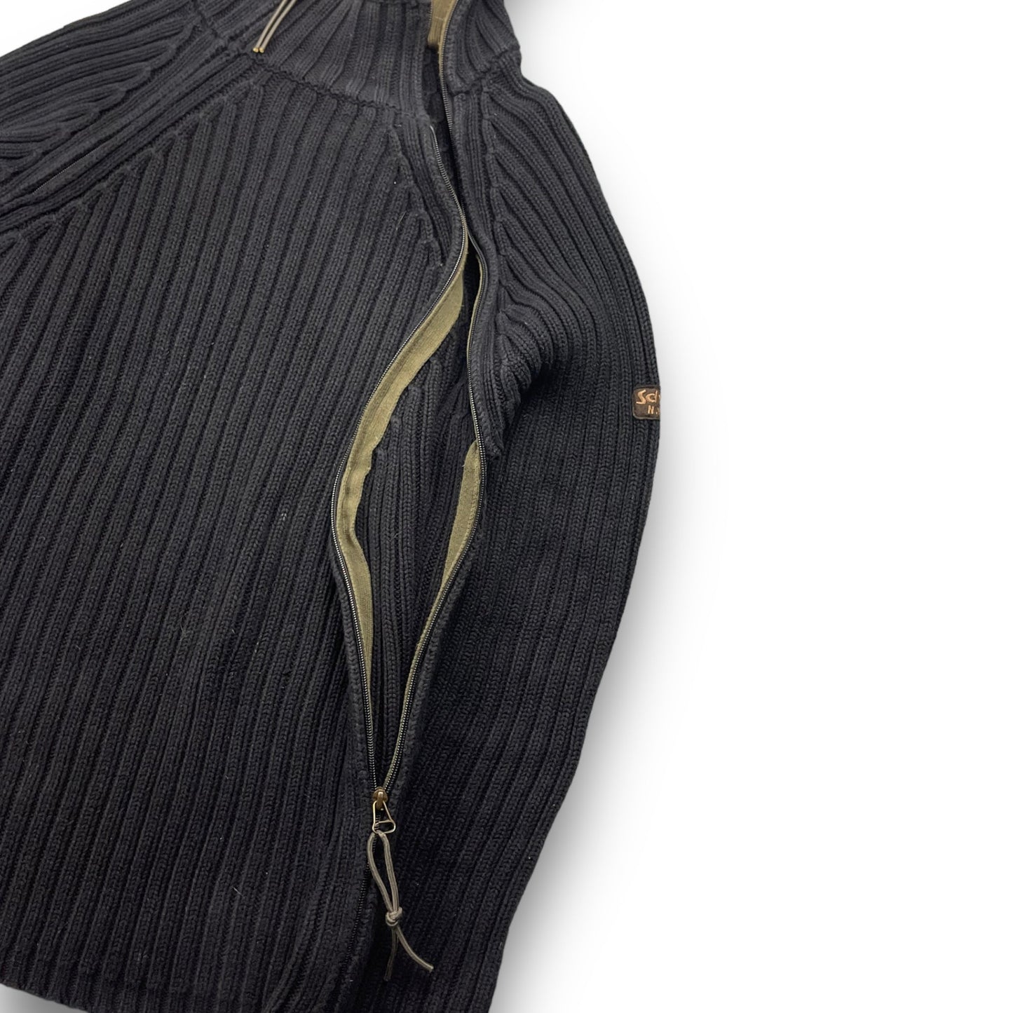 2000's Schott NYC Dual Zip Knitted Balaclava Hoodie | Default Title, Multicoloured