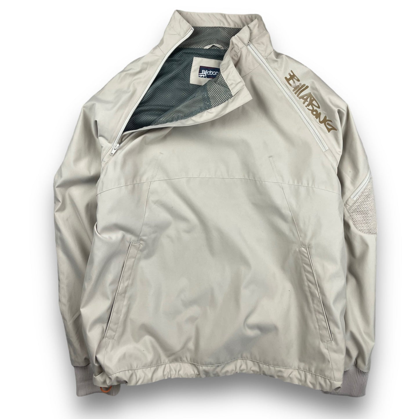 2000's Billabong Asymmetric Dual Zip Jacket (L) | Default Title, Beige